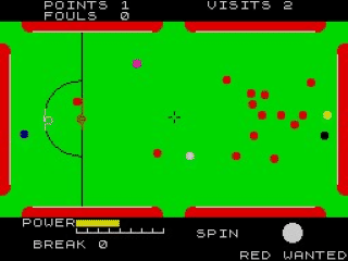 Steve Davis Snooker screenshot 2 for ZX Spectrum